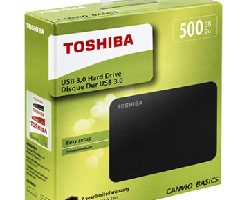 Toshiba Canvio Basics 500GB Portable External Hard Drive Black